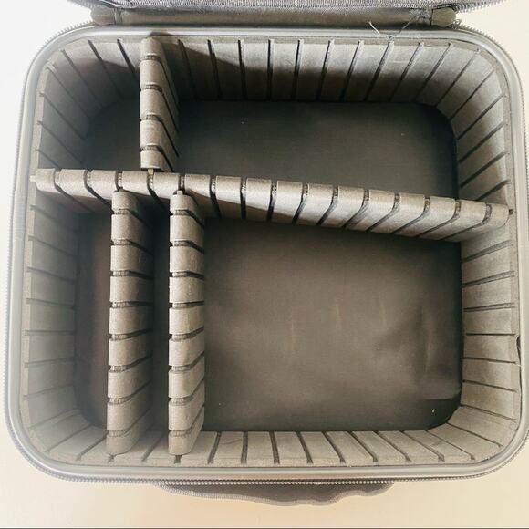 SEPHORA Black Square Zipper Removable Jewelry Makeup Carrying Case Travel Bag - Picture 6 of 9